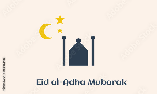 Eid al Adha Crescent Moon Poster