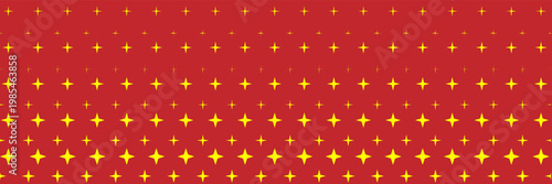 horizontal gradient of yellow and red squares halftone texture vector illustration.