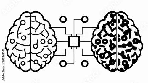 AI Brain Network Vector