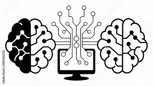AI Brain Network Vector