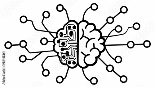 AI Brain Network Vector