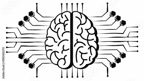 AI Brain Network Vector