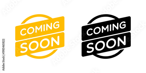 Vector Coming Soon Labels