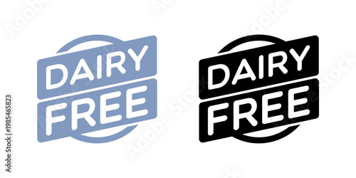 Vector Dairy Free Labels