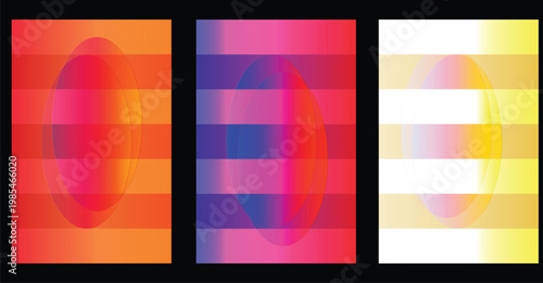 Abstract colorful rectangles a gradient spectrum of warm and cool tones