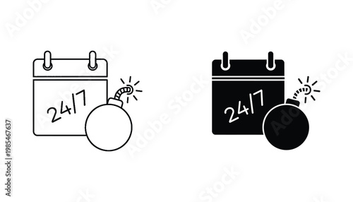 Calendar 24 7 Bomb Deadline Urgency Business