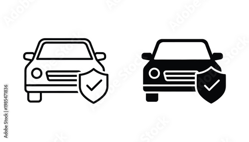 Car Protection Shield Service Icon