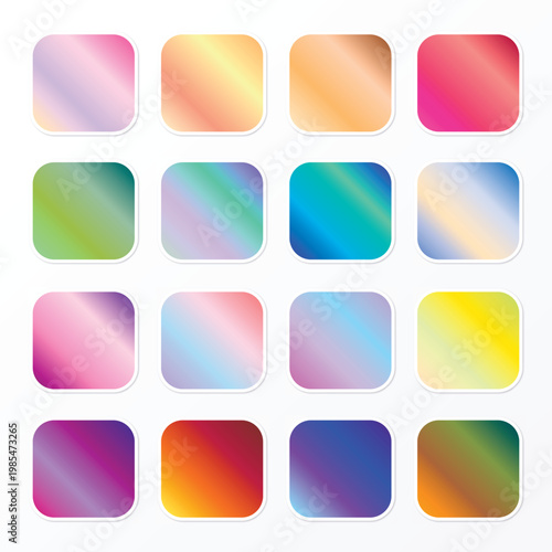 Gradients color set in Adobe Illustrator Artwork format available now