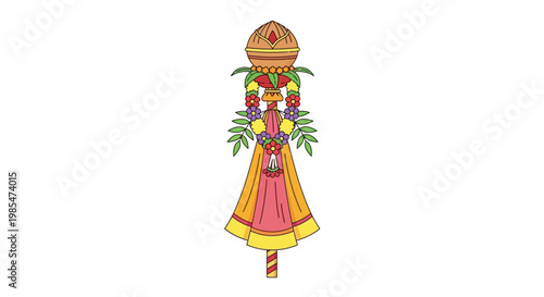 Traditional Indian Festival Dance Costume.