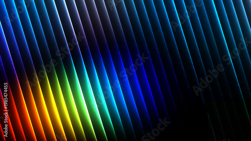 Vibrant light trails create a mesmerizing spectrum against a dark backdrop illustration