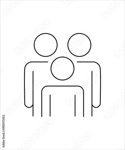 Simple man line art vector illustration isolated on white background.