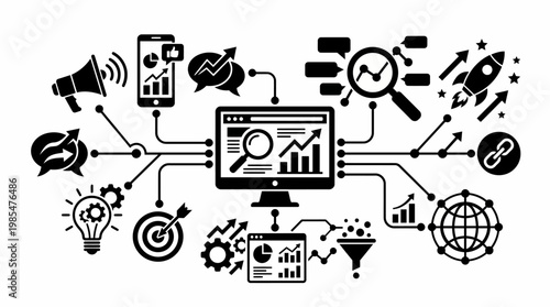 SEO Analytics Computer