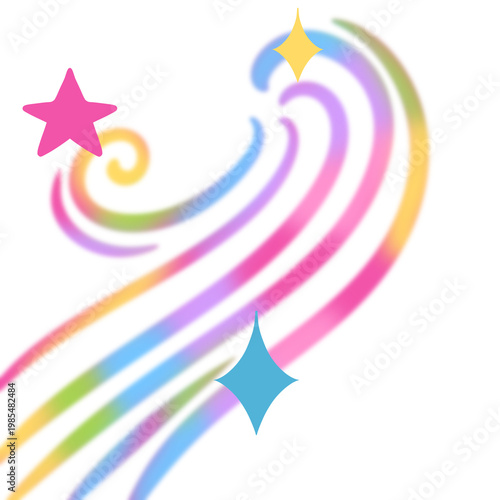 Obraz na plátně swirl rainbow y2k graphic