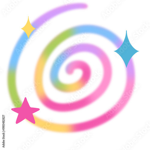 Canvas-taulu swirl rainbow swirl y2k graphic