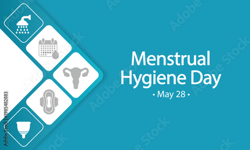 Menstrual Hygiene Day is an annual awareness day observed on May 28 every year to highlight the importance of good menstrual hygiene management at a global level. Vector illustration