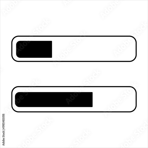 Two horizontal progress bars, one partially filled and the other more than half full, against a white background.