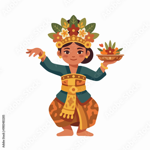 Balinese pendet Dance woman.eps