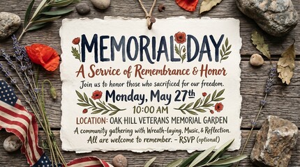 Memorial Day Service Honors Fallen Heroes at Oak Hill Veterans Garden