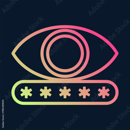 Eye icon over a password field with asterisks