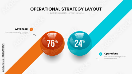 Sales Planning Slide Layout Vector Illustration. Elegant Showcase Two Element Graph Presentation Template. Minimalist Profile 2 Step Chart Slideshow Design.