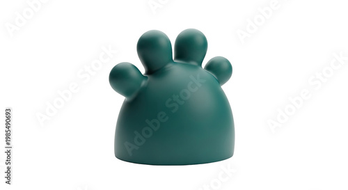 Teal Blob with Finger-like Protrusions