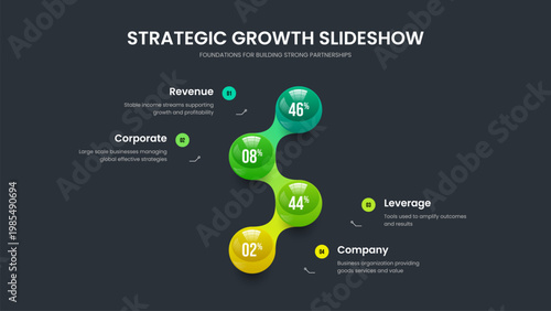 Elegant Portfolio Four Element Infographic Presentation Design. Product Briefing Frame Layout Vector Illustration. Medical Profile 4 Option Diagram Slide Template.