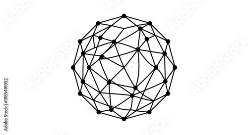 Minimal globe logo representing global connectivity, internet, and communication systems.