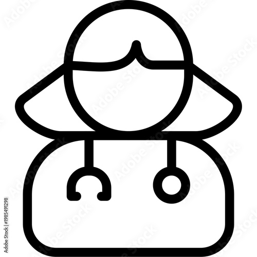 User doctor long hair Icon