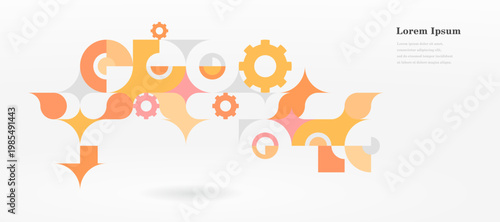 幾何学 抽象 サークル 歯車 テクノロジー 背景