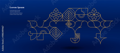 幾何学 抽象 サークル 花 葉 パターン 背景