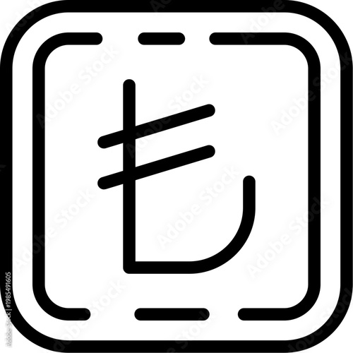 Turkish lira sign Icon