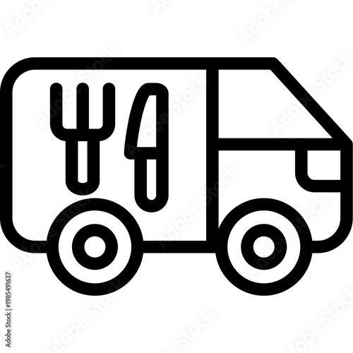 Truck utensils Truck tow Icon
