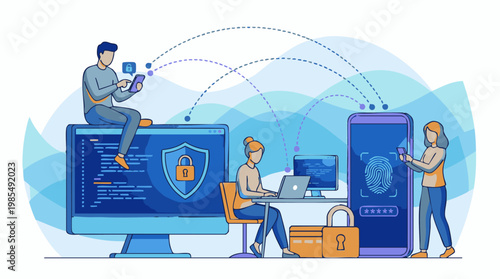 Digital Security, Data Protection, and Online Authentication Across Devices