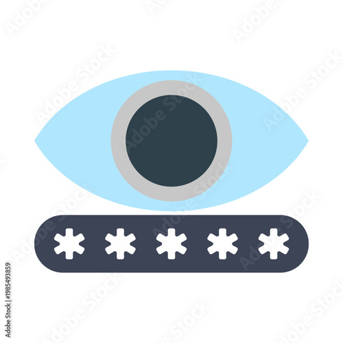 Eye icon above a password field with asterisks