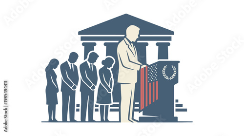 Solemn Address with Audience and Government Building