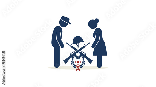 Family Mourning Loss of Soldier