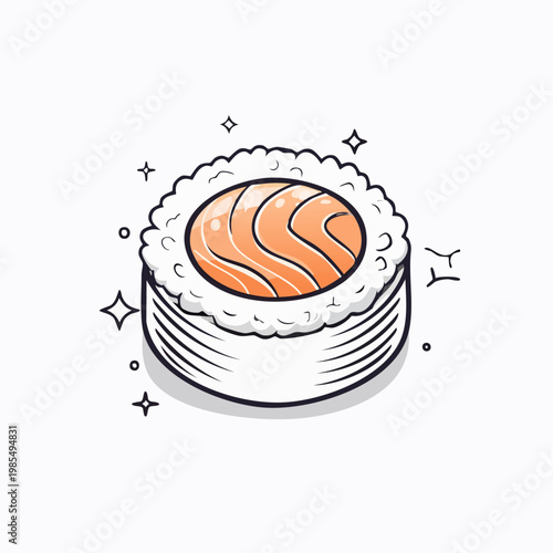 A delicious breakfast vector illustration set featuring a sweet chocolate cake, croissant bread, and a donut on a plate with a spoon and abstract egg background design