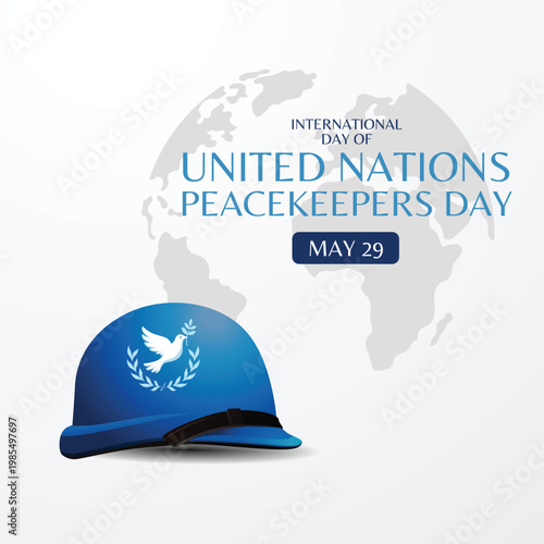 Blue United Nations Peacekeepers Helmet