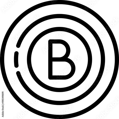 Circle b Icon