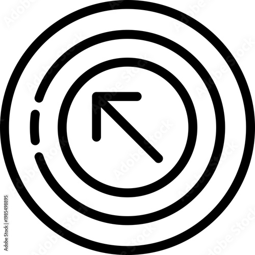 Circle arrow up left Icon