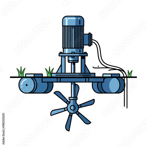 Floating Aerator Machine for Water Surface Agitation and Oxygenation