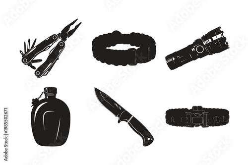 Silhouette outdoor bundle set bundle illustration.