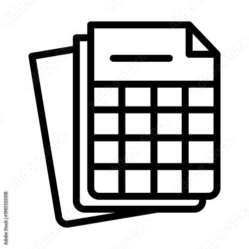 Spreadsheet Vector Icon