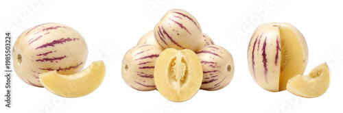Shallot onion slices isolated on transparent background