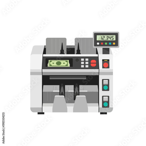 Money Counting Machine with US Dollar Bill - Automated Cash Counter