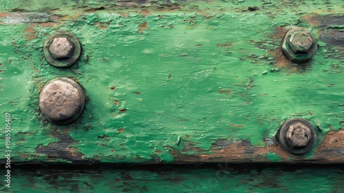 Wallpaper Mural Green metal sheet texture with bolts, rusty painted surface, roofing material close-up  Torontodigital.ca