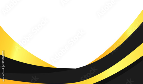 Elegant and stylish background featuring gold and black abstract curves, perfect for luxury design projects, invitations, and branding materials.