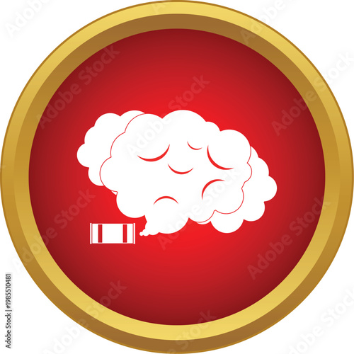 Tear gas grenade creating a large cloud of smoke