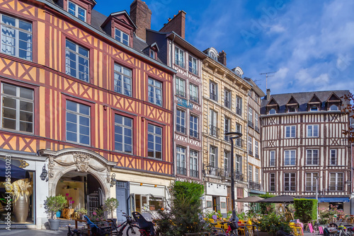 Street  in Rouen downtown, France