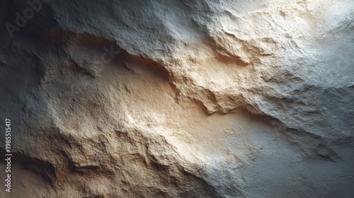 Abstract Textured Surface with Natural Light and Soft Shadows Creating Depth and Interest, Ideal for Background or Artistic Presentation